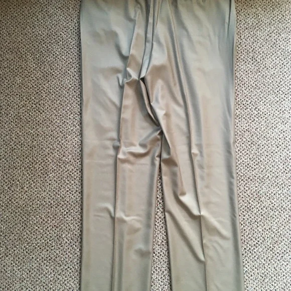 Gianni manzoni men’s dress pants taupe 42w super 150s pleated Italy 32 new nwt
